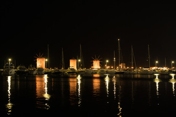 Fototapeta na wymiar Rhodos by night, Greece