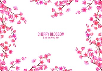 Fototapeta na wymiar Cherry blossom card background