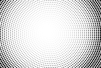 Abstract circular black dotted background