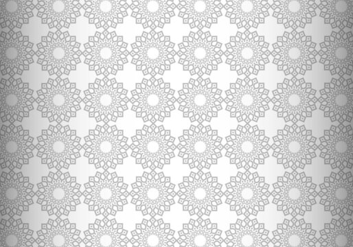 Modern gray geometric mandala pattern design