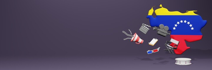 3d rendering of cinema in Venezuela for social media and website covers