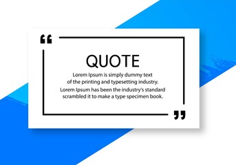 Quote and comment text frame template