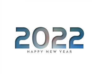 Happy new year 2022 colorful text calendar background design