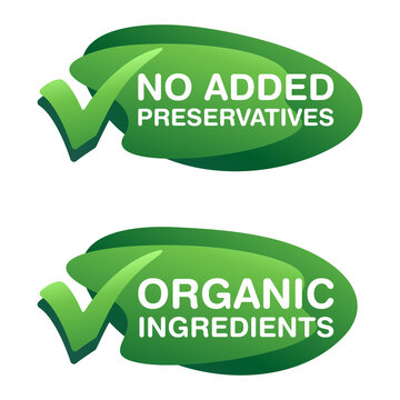 Organic Ingredients round and flat stamp