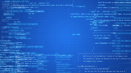 Obraz premium Computer code programming language string technology background.Online security guard ,white clan.Internet Information Security