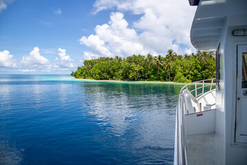 Deserted tropical island in the Russell Islands of the Solomon Islands.