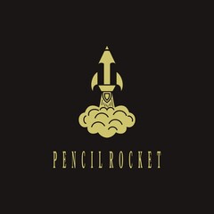 Pencil rocket logo. Education logo icon. Vector illustration template design