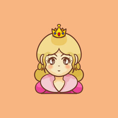 Hand drawn cartoon Princess illustration design

