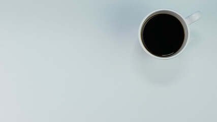 a cup of black coffee without sugar isolated. morning drink. ready to work.