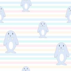 Cute animal seamless pattern.Vector illustration