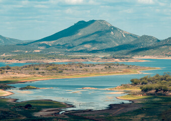 Paisagen do açude cocorobó, em canudos, Bahia