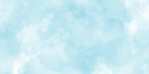 watercolour painting blue sky overcast above the cloud in vector view beautiful cloudscape for background