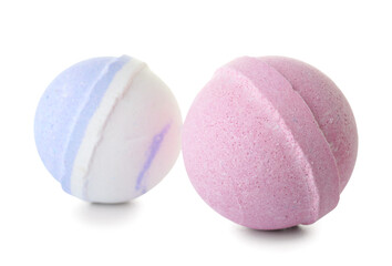 Bath bombs isolated on white background