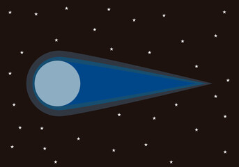 Cometa o meteorito en el universo. © Gabrieuskal