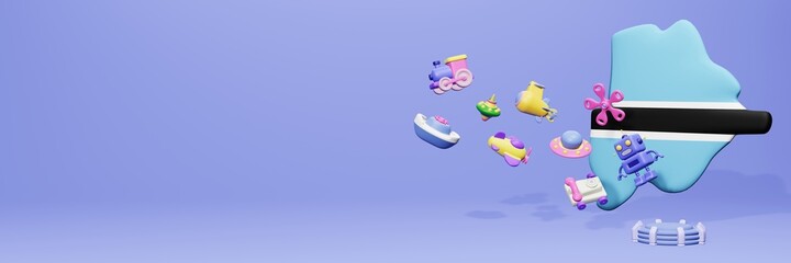 3d rendering of children's games for promotional templates and covers in Botswana