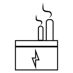 sustainability_power plant line icon