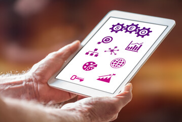 Seo concept on a tablet