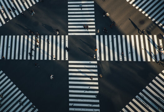 Ginza Cross In Tokyo. View From Above