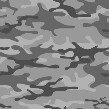 Camouflage seamless pattern. Abstract camo from spots. Print on fabric and textiles. Vector illustration.