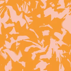 Photo sur Plexiglas Orange Coups de pinceau floral sans soudure de fond