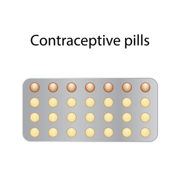 Contraceptive pills, illustration