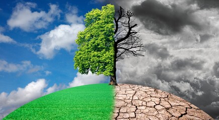 Climate change, conceptual illustration