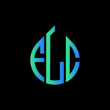 FLC letter logo design on black background. 
FLC circle letter logo design with ellipse shape.
FLC creative initials letter logo concept.FLC logo vector. 