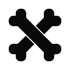 bone icon in modern flat design isolated on white background color editable