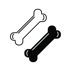 bone icon in modern flat design isolated on white background color editable