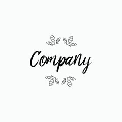 Minimal Natural Floral Creative logo template and badge