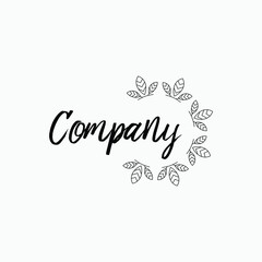 Minimal Natural Floral Creative logo template and badge