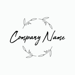 Minimal Natural Floral Creative logo template and badge