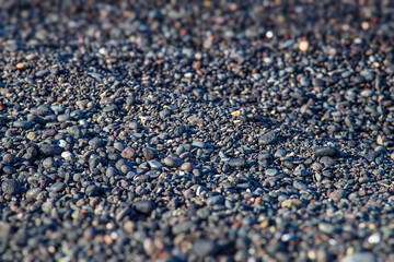Colored pebbles on a beach
