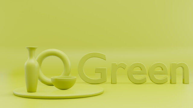 Green, conceptual illustration