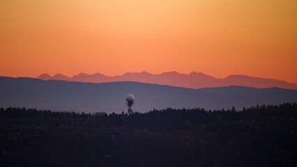 Fototapeta premium Sunset in mountains