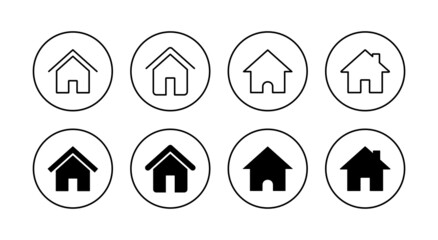 House icons set. Home sign and symbol
