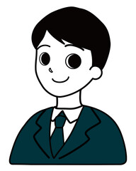 笑顔のスーツを着た男性会社員