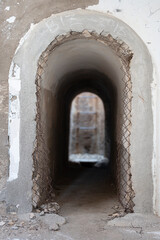 Abandoned passageways of the underground bunker in Spain