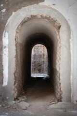 Fototapeta na wymiar Abandoned passageways of the underground bunker in Spain