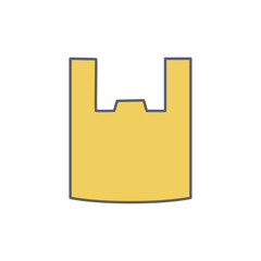 Obraz premium eco bag Icon in color icon, isolated on white background 