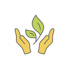 Healthy life solution Icon in color icon, isolated on white background 