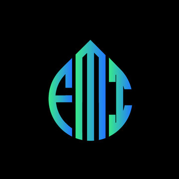FMI letter logo design on black background. 
FMI circle letter logo design with ellipse shape.
FMI creative initials letter logo concept.FMI logo vector. 