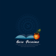 vector Illustration for Guru Purnima Celebration - obrazy, fototapety, plakaty