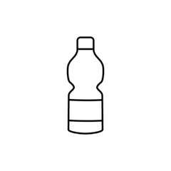 water container Icon in flat black line style, isolated on white background