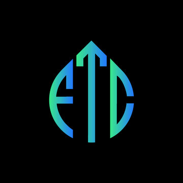 FTC letter logo design on black background. 
FTC circle letter logo design with ellipse shape.
FTC creative initials letter logo concept.FTC logo vector. 