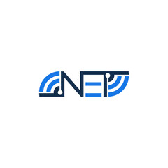 Net word company logo design.