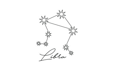 vector illustration of a constellation zodiac 
