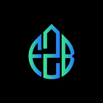 FZB letter logo design on black background. 
FZB circle letter logo design with ellipse shape.
FZB creative initials letter logo concept. FZB logo vector. 