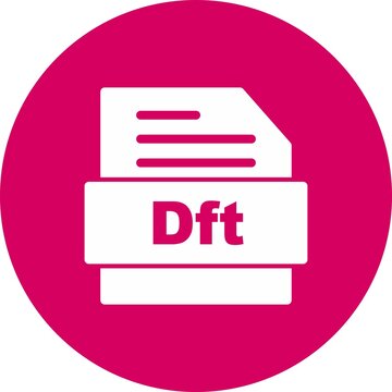 Dft Glaph Circle Vector Icon Design