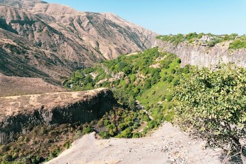 Caucasus mountains in Armenia, sunny day.
